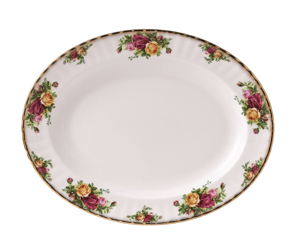 Old Country Roses Oval Serving Platter